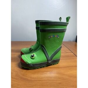 Kidorable Frog Rain Boots Green Toddler Size 5 Waterproof Kids Shoes Pull On